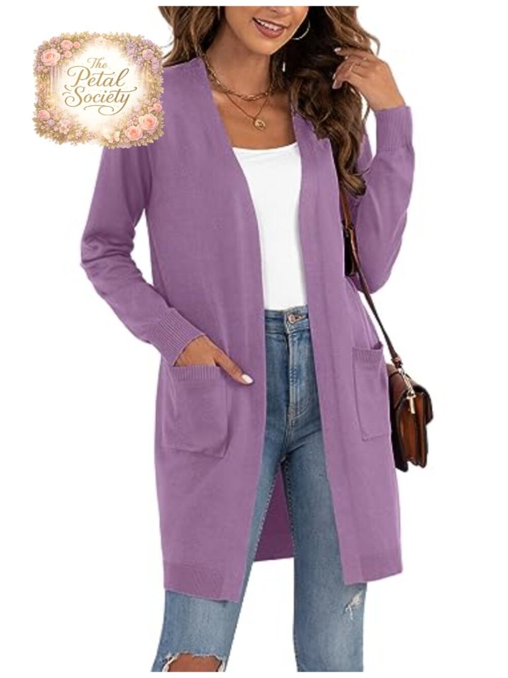 Long Sleeve Open Front Knit Cardigan Sweater Soft Lightweight